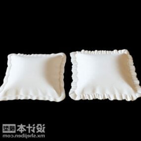 Bed Pillow White Color 3d model