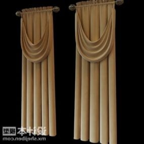 European Wrinkled Curtain 3d model