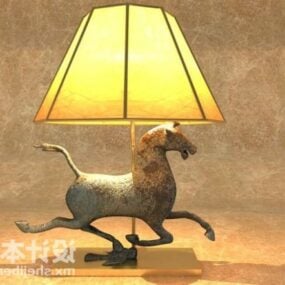 Table Lamp Horse Figurine 3d model
