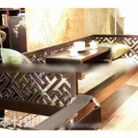 Trä carving soffa 3d-modell