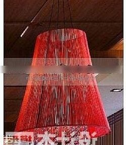 Chinese Chandelier Red Style 3d model