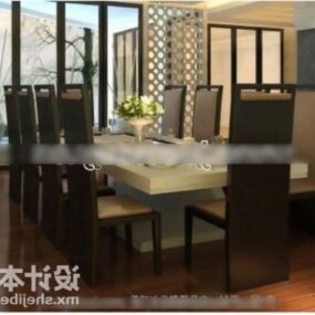 Kinesiska möbler modern matbordsstol 3d-modell