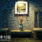 Kursi Mebel Cina Dengan Lukisan Meja