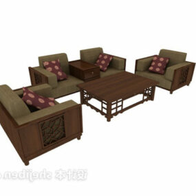 Chinese Furniture Fabric Sofa Table 3d model