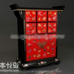 Çin Mobilyası Vintage Gardırop 3D modeli