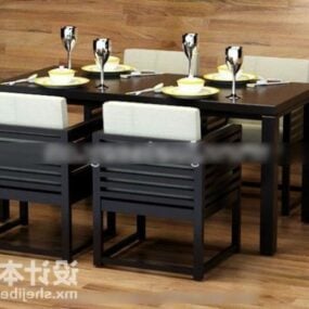 Square Glass Table Hmi 3d model