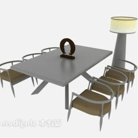 Antique Rectangular Table 3d model