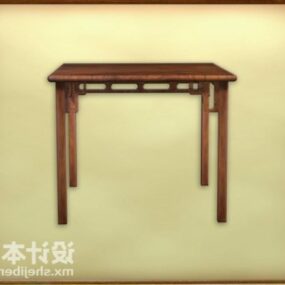 Modello 3d del tavolo quadrato cinese con cornice intagliata