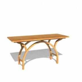 Tavolo con struttura in bambù modello 3d