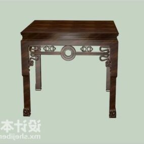 Mahogany Chinese Table Carved Style 3d model
