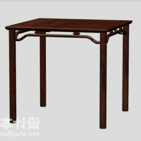 Wood Console Table 3d model