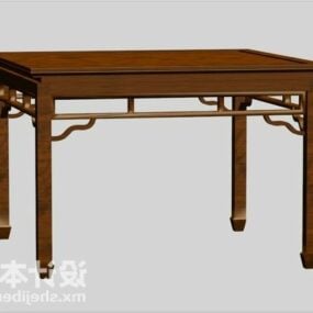 White Bedside Table Greek Frame Style 3d model
