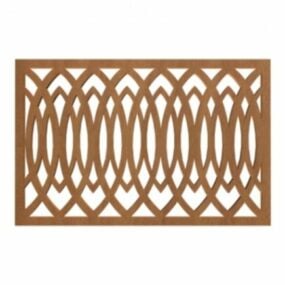 Chinese Window Frame Oval Pattern 3d model