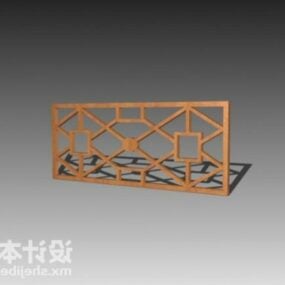 3д модель окна модуля "Китайская рама"