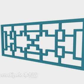 Marco divisor rectangular con patrón de agujeros modelo 3d