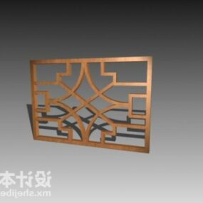 Chinese Window Frame Wooden 3d model