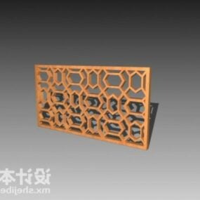 Chinesisches Tür-Fenster-Vintage-Rahmen-3D-Modell
