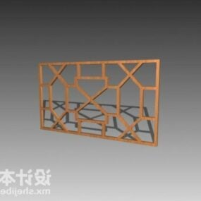 قاب پنجره الگوی ساده پنجره چینی مدل سه بعدی