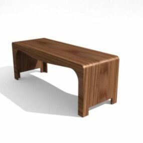 3д модель консольного стола с деревянной мебелью