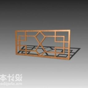 Simple Chinese Screen Divider Furniture 3d model