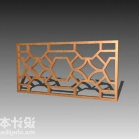 Chinese Screen Divider Indoor Furniture 3d model