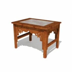 टेबल फर्नीचर चीनी लकड़ी शैली 3डी मॉडल