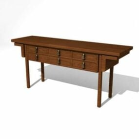 Console Table Wooden Furniture 3d model