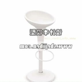 Καρέκλα Μπαρ Πλαστική Τουλίπα σε σχήμα 3d μοντέλο