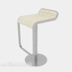 3D model barové židle Chrome