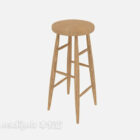 Simple Country Wood Bar Chair