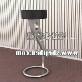 Καρέκλα Μπαρ Σκαλιστό Μπλουζάκι Δερμάτινο 3d μοντέλο