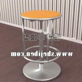 صندلی بار با پایه دایره ای مدل سه بعدی