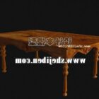Antieke landelijke salontafel massief hout