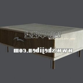 نموذج طاولة القهوة ذات الحافة الناعمة بتصميم ثلاثي الأبعاد