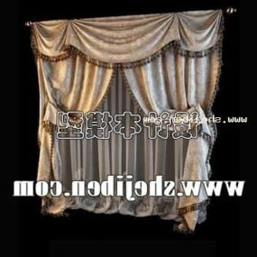 Realistic Velvet Curtain 3d model