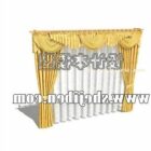 Living Room Curtain Yellow White Color