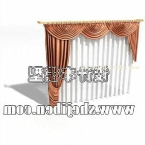 Two Layers Curtain For Window 3d model