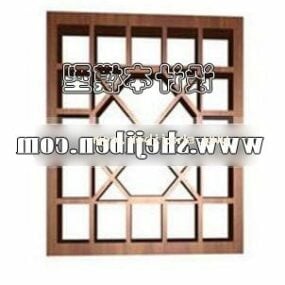 Asian Window Frame 3d model