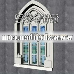 European Gothic Window 3d model