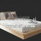 Drewniane meble hotelowe z pojedynczym łóżkiem