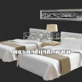 Bed With Old Mattress 3d model