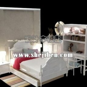 Tempat Tidur Stylist Model Pallet Kayu 3d