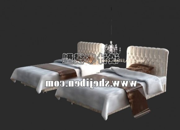 Mobiliário de hotel com XNUMX camas individuais