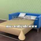 Single bed 3d model .