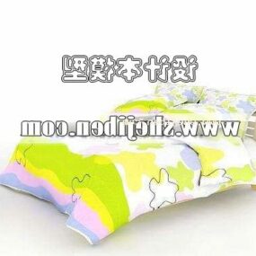 Single Bed Antique Style 3d model