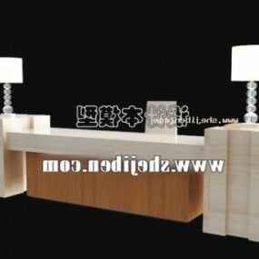 Office Reception Desk Furniture 3d model