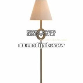 Hotel Floor Lamp Brass Stand 3d model