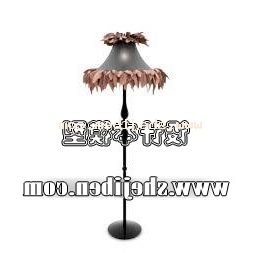 Floor Lamp With Decoration Shade 3d model