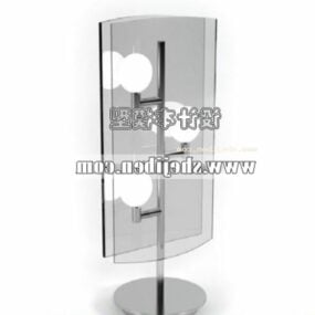 Floor Lamp Crystal Panel Shade 3d model