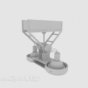 간단한 천장 램프 교수형 바 Led 3d 모델
